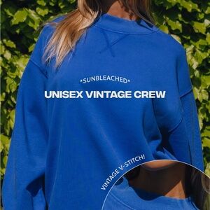 Daily Drills Vintage mock neck crew - Cobalt